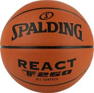 Мяч баск. SPALDING TF-250 React 76-801Z, р.7, композит. кожа (ПУ), коричн-черн. 7 SPALDING 76801z