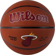 Мяч баск. WILSON NBA Mia Heat, WTB3100XBMIA р.7, синт.кожа (композит), коричнево-красный 7 WILSON WTB3100XBMIA