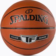 Мяч баск. SPALDING Silver TF 76859Z_7, р.7, композит. кожа (ПУ), коричнево-черный 7 SPALDING 76859z