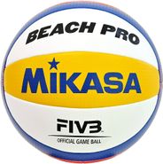 Мяч вол. пляжн. MIKASA BV550C, р.5, FIVB Approved, синт.кожа, маш.с,бел-син-жел 5 MIKASA BV550C