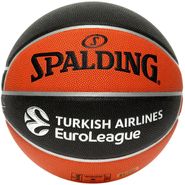 Мяч баск. SPALDING TF-500 Euroleague р.7, 77101z, полиуретан-композит, коричнево-черный 7 SPALDING 77101z