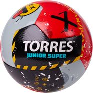 Мяч футб. TORRES Junior-5 Super, F323305, р.5, ПУ,4сл,12 п,гибрид.сш,бел-гол-сер 5 TORRES F323305