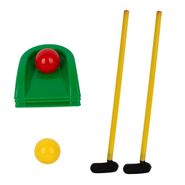 Набор детский мини-гольф У473, 2 клюшки, 2 шарика, 3лунки 10 см, пластик, мультиколор MADE IN RUSSIA У473