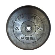 Диск обрезиненный BARBELL ATLET 20 кг / диаметр 31 мм MB BARBELL MB-AtletB31-20