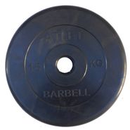 Диск обрезиненный BARBELL ATLET 15 кг / диаметр 51 мм MB BARBELL MB-AtletB51-15