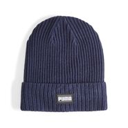 Шапка PUMA Ribbed Classic Cuff Beanie, 02403810, темно-синий Универсальный 02403810