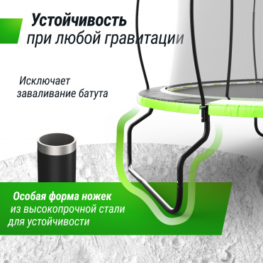 Батут UNIX Line 10 ft UFO Green UNIX Line TRUF10GR3